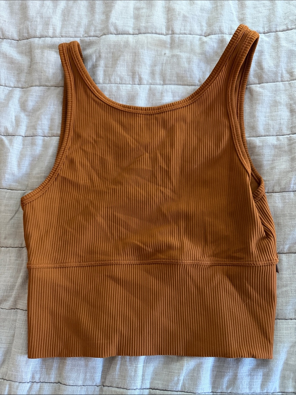 Lululemon Rust Ribbed Tank - Picture 2 of 3